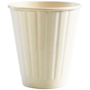 Biopak (80mm) White Double Wall Paper Cups 255ml (1000)