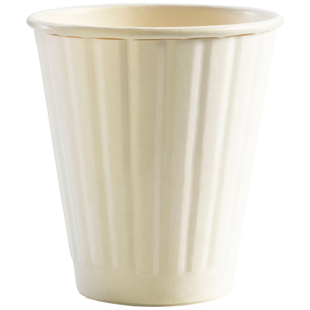 Biopak (80mm) White Double Wall Paper Cups 255ml (1000)