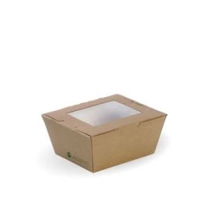 Biopak BB-WLBS-1 Small BioBoard Lunch Box with Window (200)